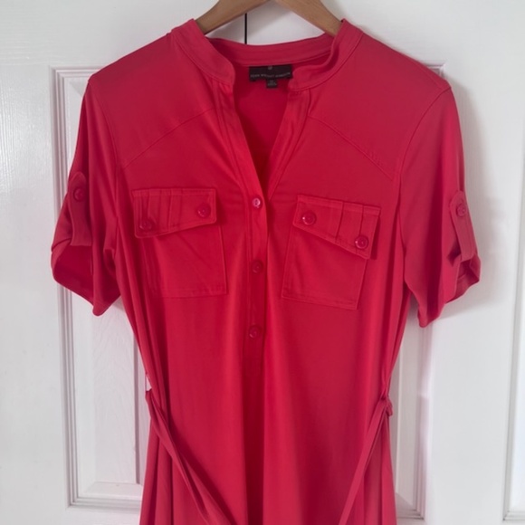 Fenn Wright Manson Belted Orange Dress 12 - Picture 2 of 5